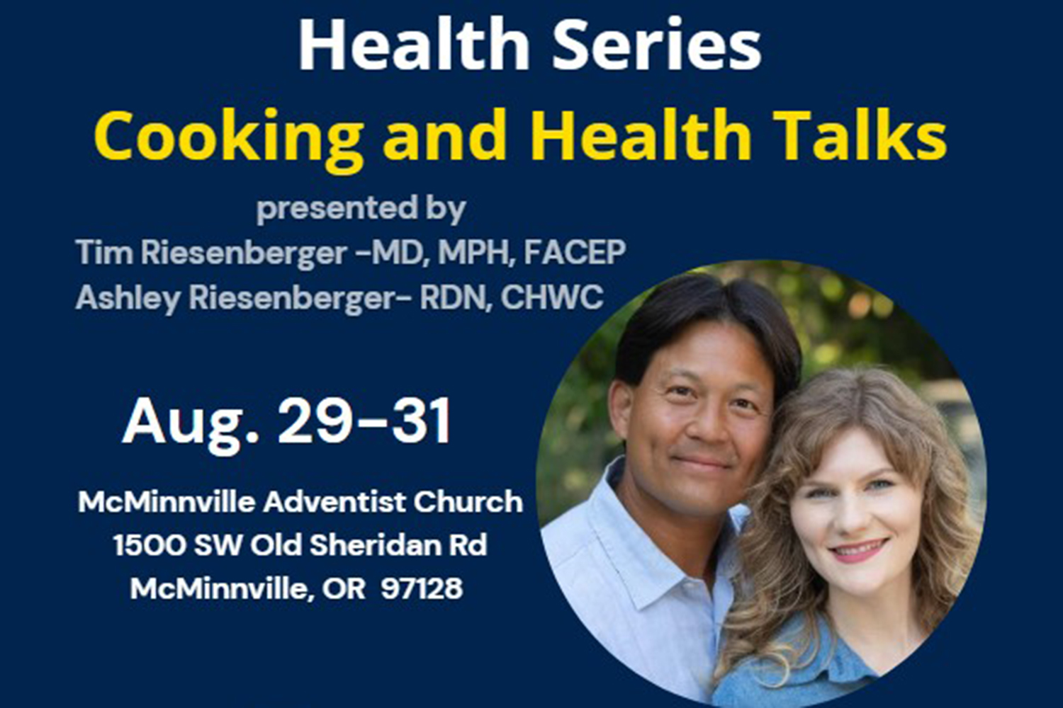 Health Series: Cooking and Health Talks with the Riesenbergers
