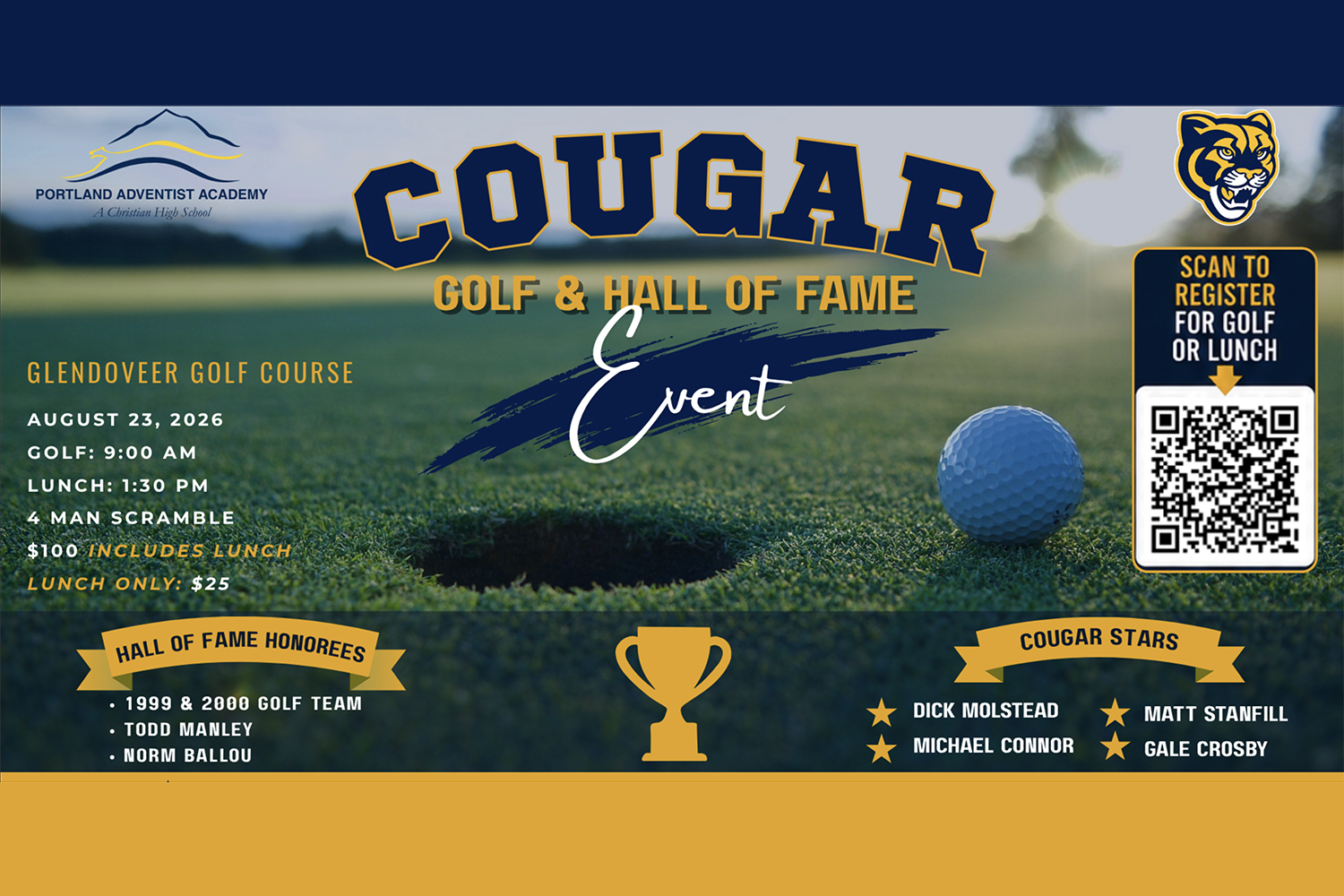 PAA Golf Cougar Tournament & Hall of Fame - You're Invited!