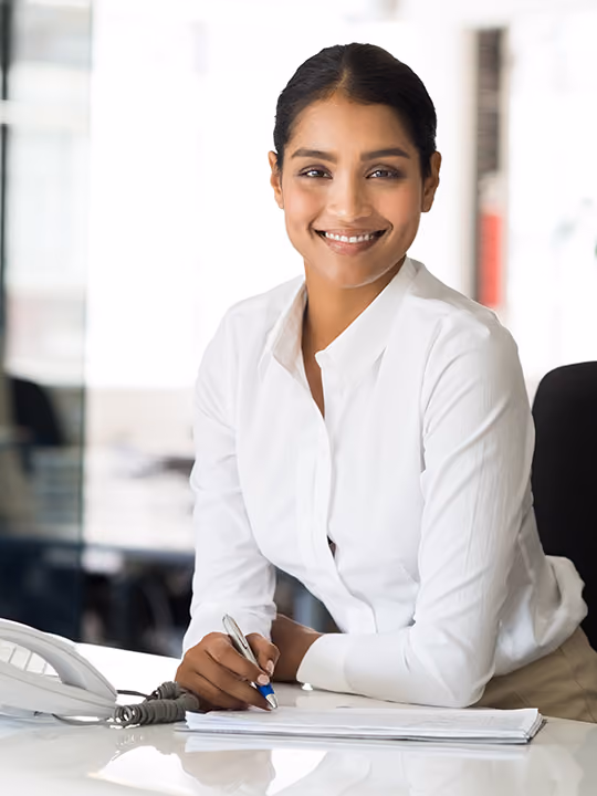 Lady at desk