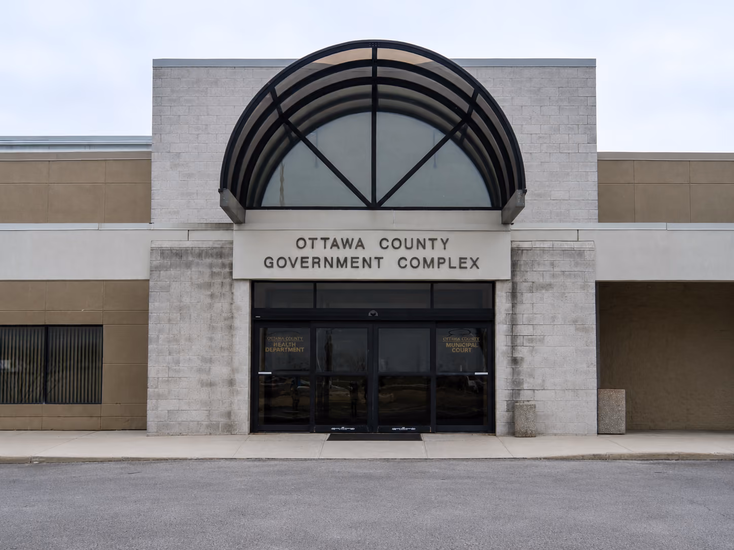 Entrance to the Ottawa County Government Complex in Port Clinton, Ohio, home of the Ottawa County Municipal Court