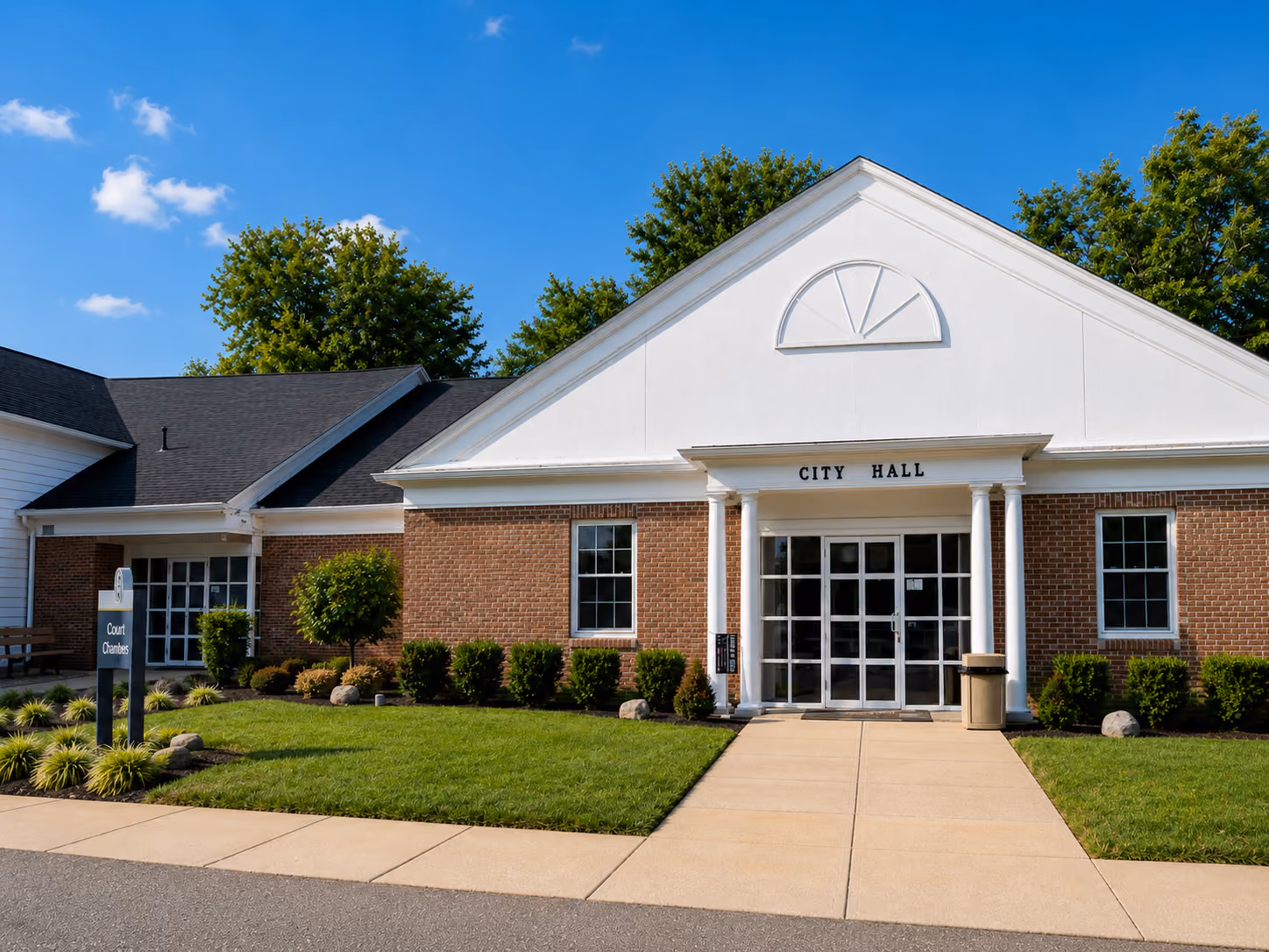 The North Ridgeville city building at 7307 Avon Belden Road in North Ridgeville, Ohio, home of the North Ridgeville Mayor's Court
