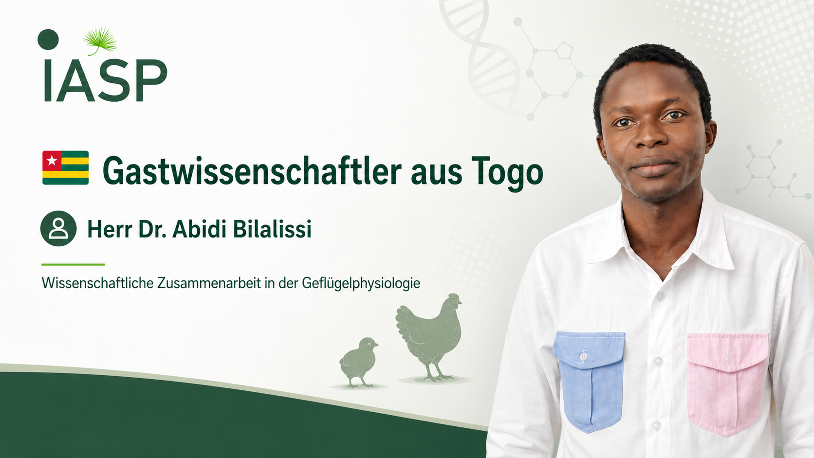 🇹🇬 Gastwissenschaftler aus Togo zu Besuch