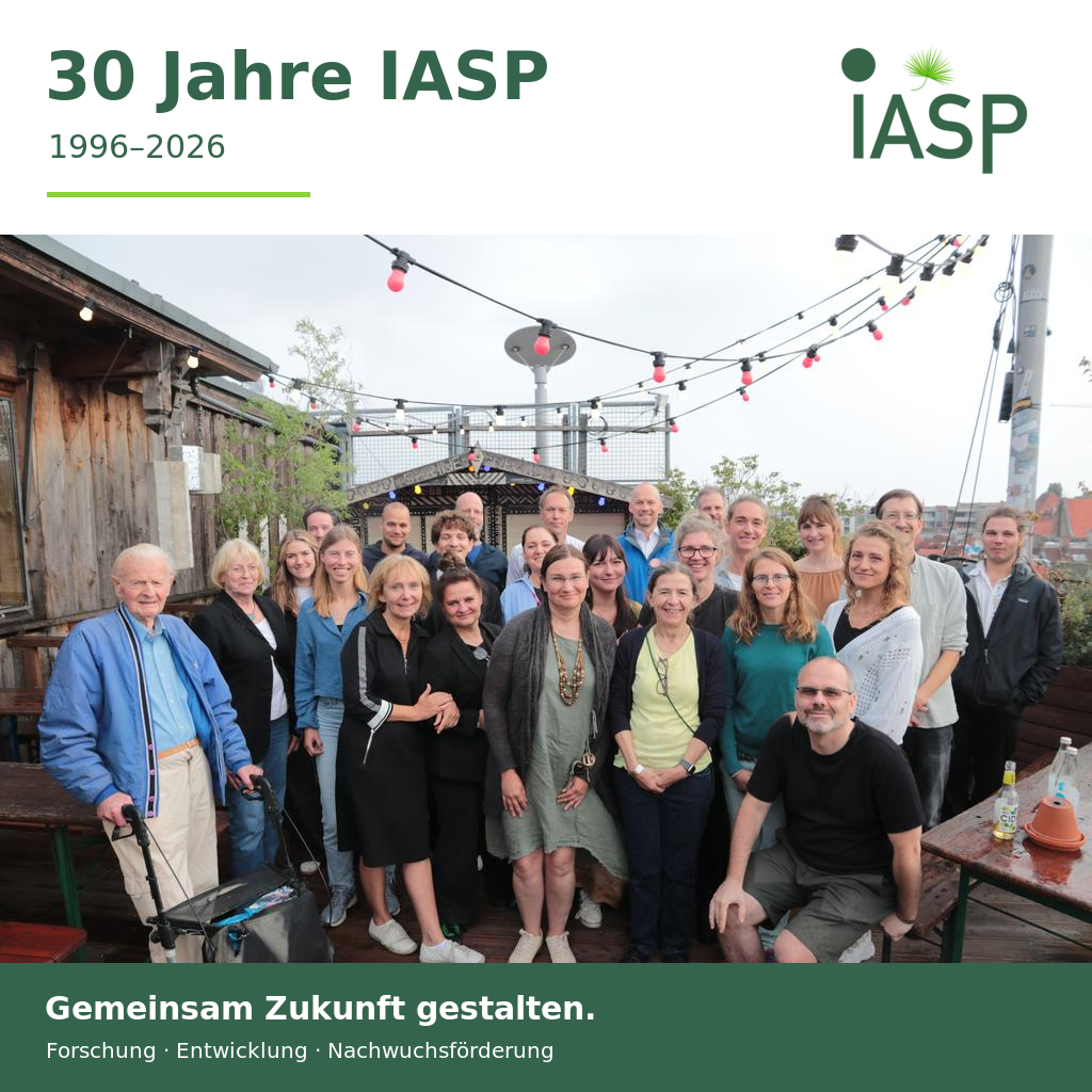 30 Jahre IASP – unser Institut in Zahlen