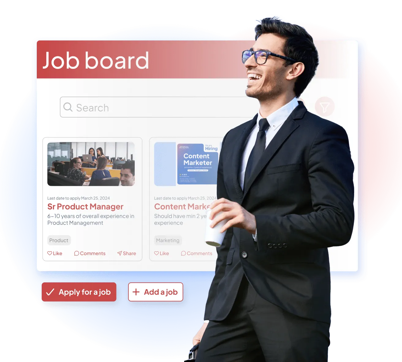 Alumni job board software connecting graduates with career opportunities and automated monthly job listing emails.