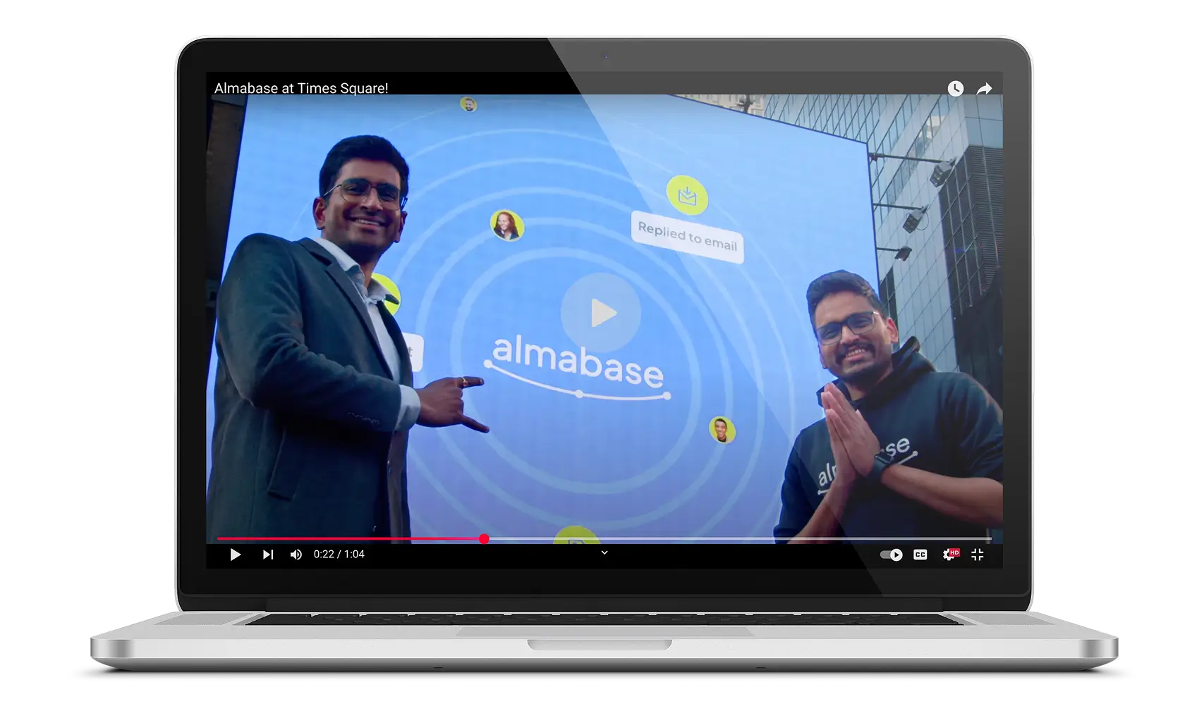 Almabase lit up the iconic Times Square