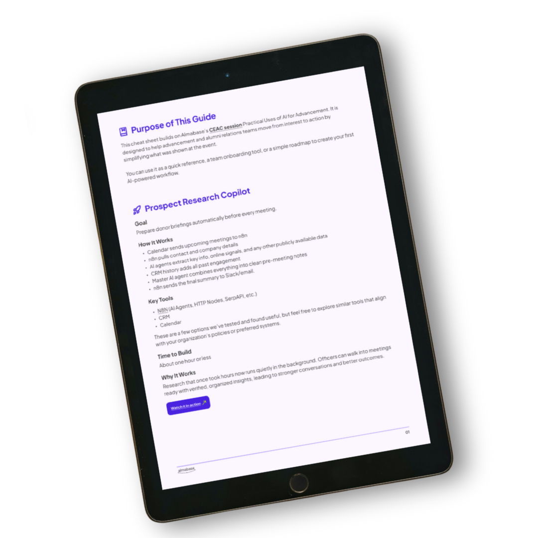 Almabase homecoming playbook