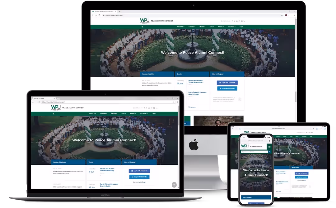 William Peace University grand welcome to the Class of 2020 virtually with Almabase