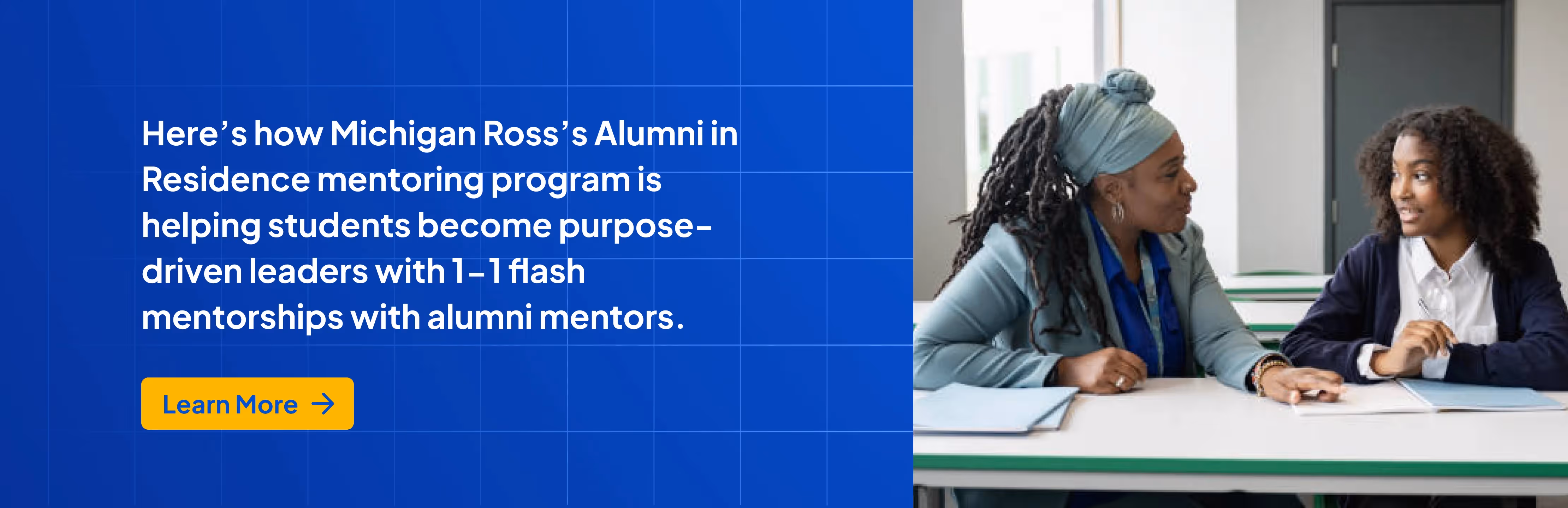 Michigan Ross Alumni Residence mentoring program