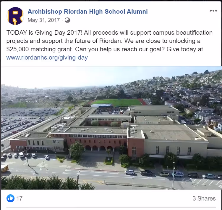 Giving Day Facebook Post 2017