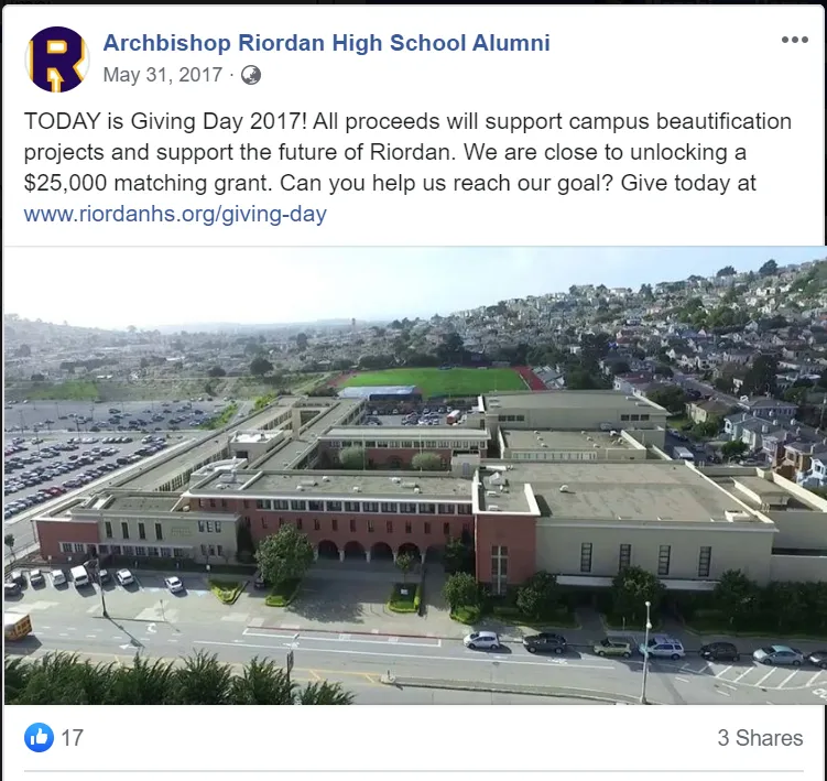 Giving Day Facebook Post 2017