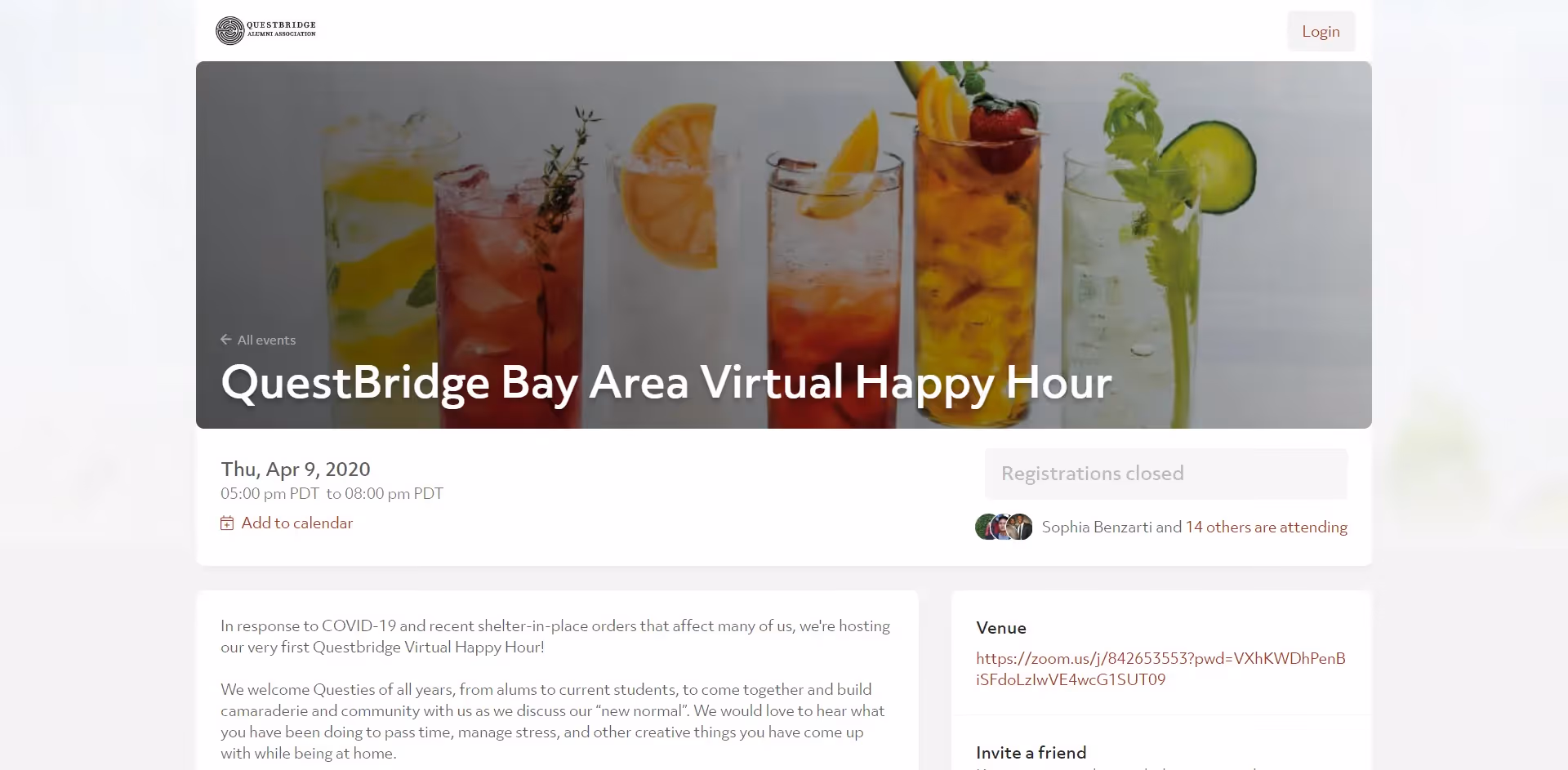 Virtual Happy Hour event to Boost Alumni Engagement