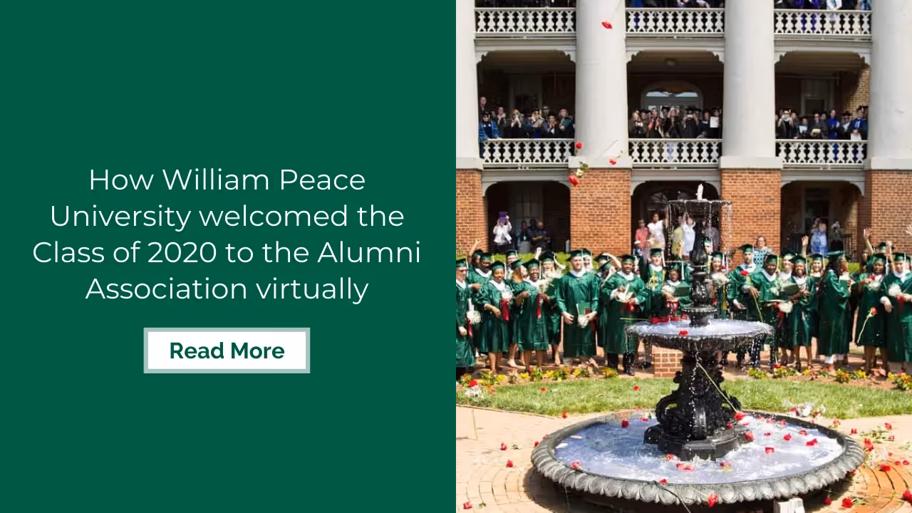 How William Peace University welcomed the Class of 2020 to the Alumni Association virtually