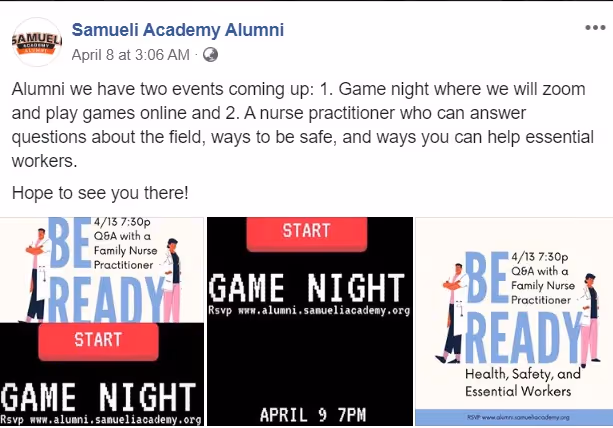 Samueli Academy's Social Distancing Gaming Night