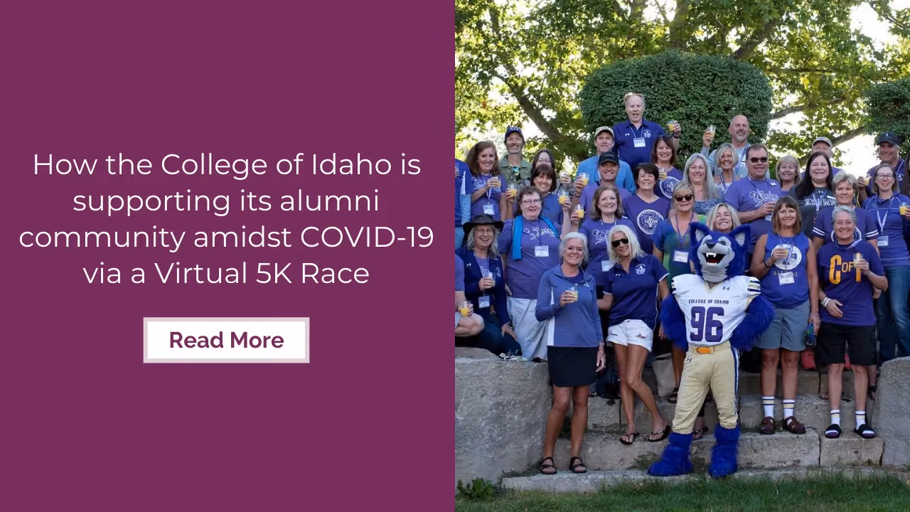 How the College of Idaho is supporting its alumni community amidst COVID-19 via a virtual 5K race