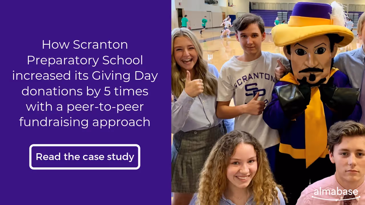 How Scranton Preparatory increased its Giving Day donations b y 5 times with a peer-to-peer fundraising approach