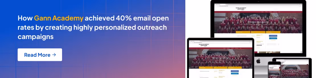 Gann Academy Almabase case study