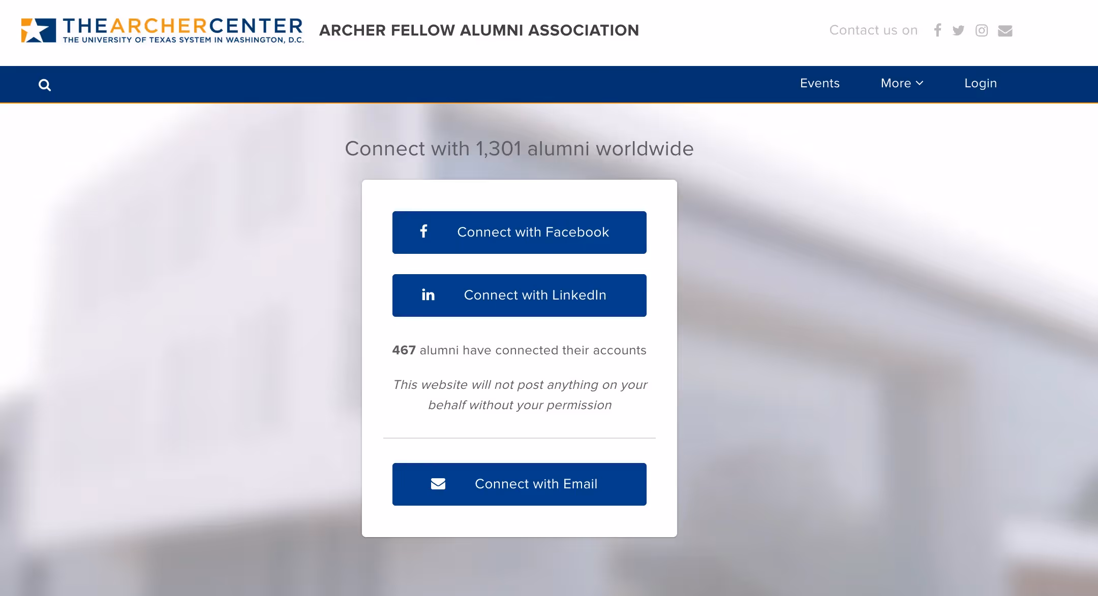Archer Center establishes 25 percent contactable alumni database in 30 days