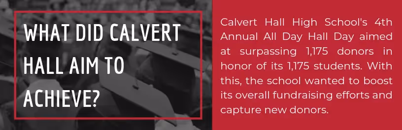 What did Calvert Hall High School aim to achieve?