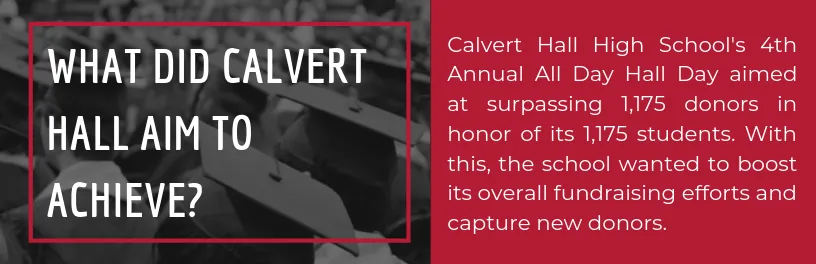 What did Calvert Hall High School aim to achieve?