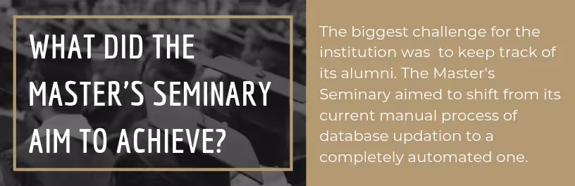 How The Master’s Seminary automated its process of updating data and got 37% of its database updated in 45 days
