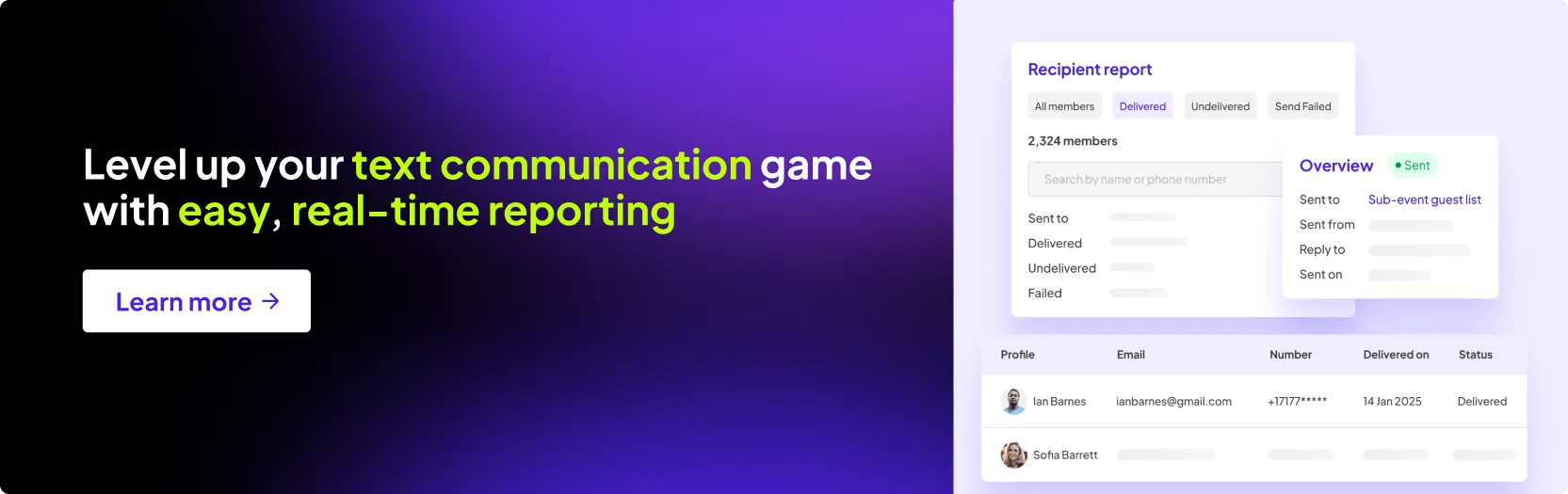 Almabase text messaging