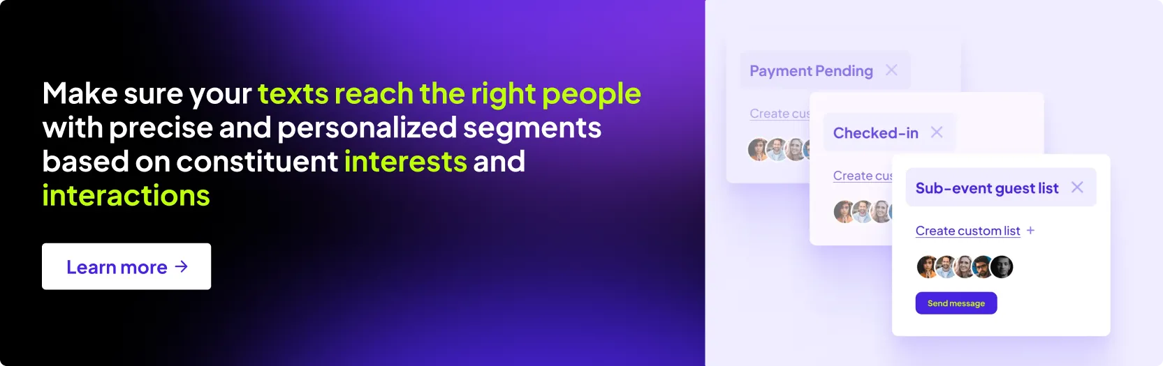 Almabase text messaging