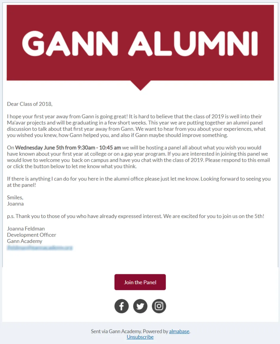 Gann Academy targets freshly graduated alumni to its campus for an alumni panel discussion