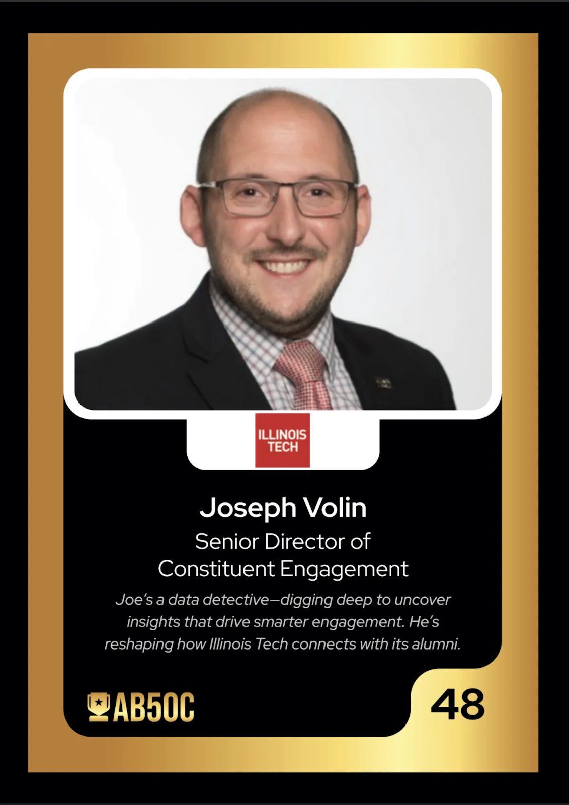 Joe's very own AB50C trading card