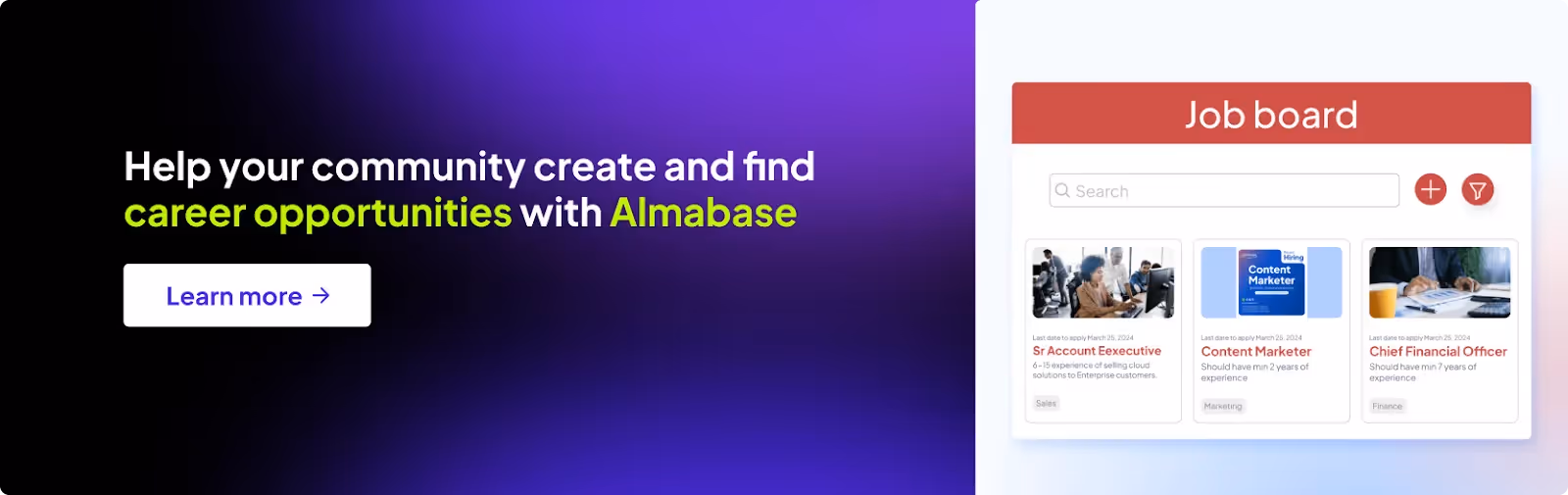 Almabase job boards