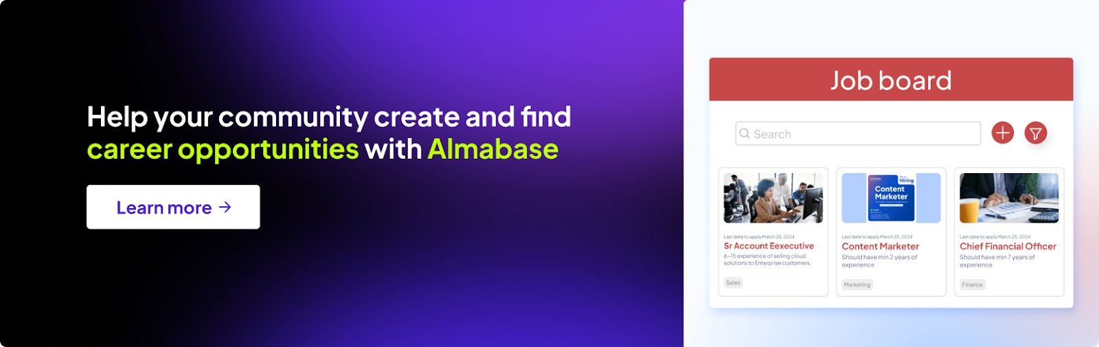 Almabase job boards