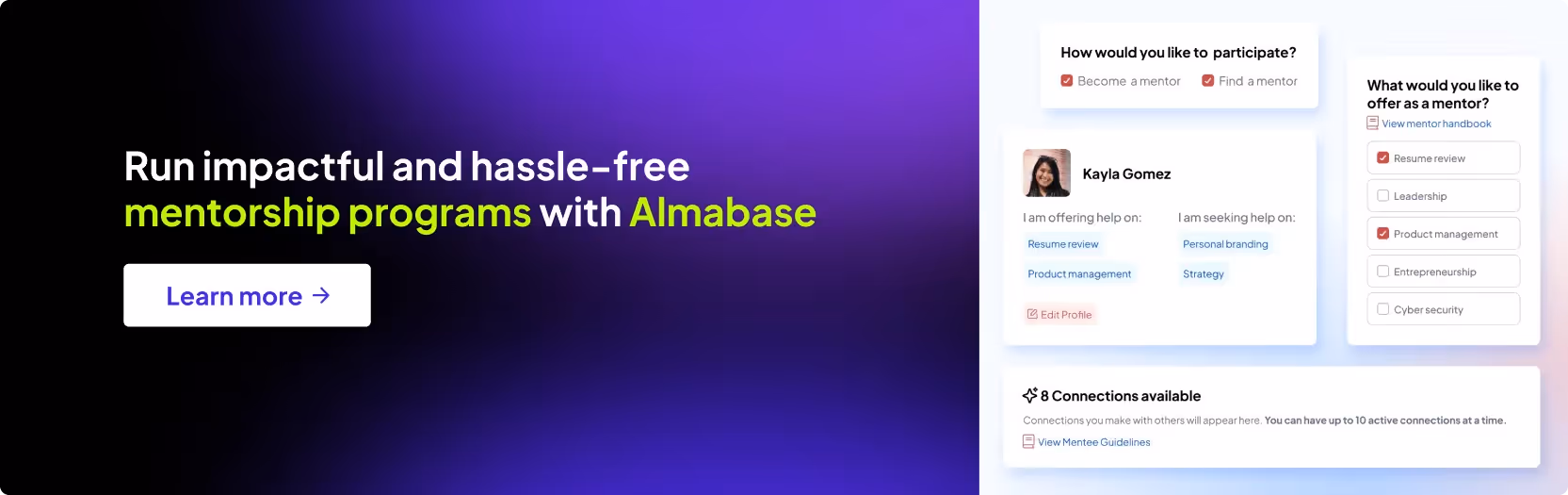 Almabase Mentoships