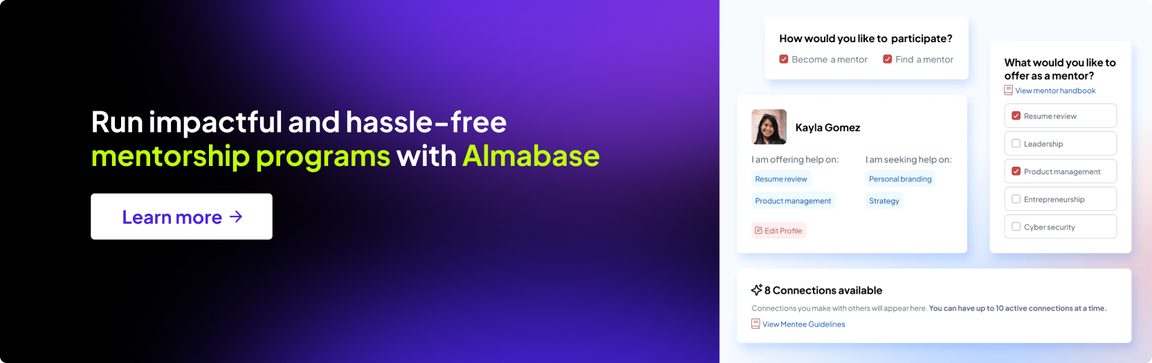 Almabase Mentoships