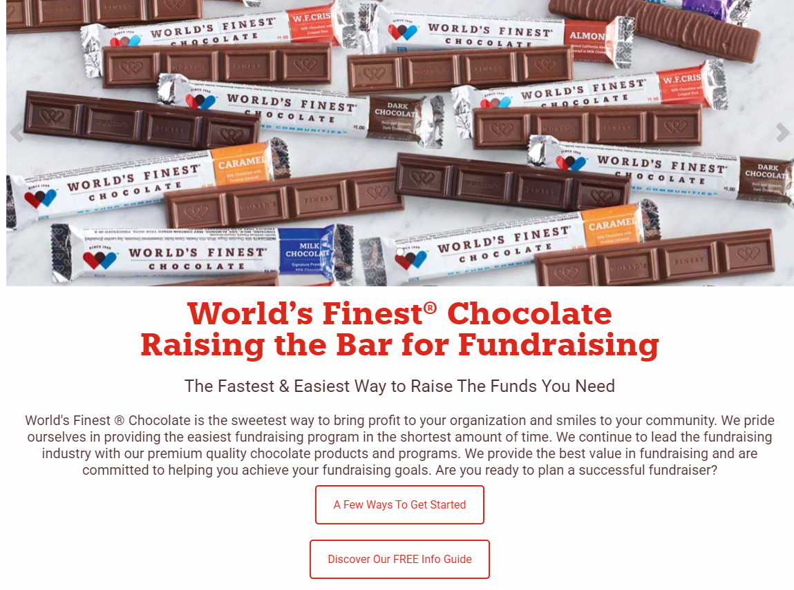 Selling a batch of 'World’s Finest Chocolate' is one of the more recognizable product sale fundraisers for US schools