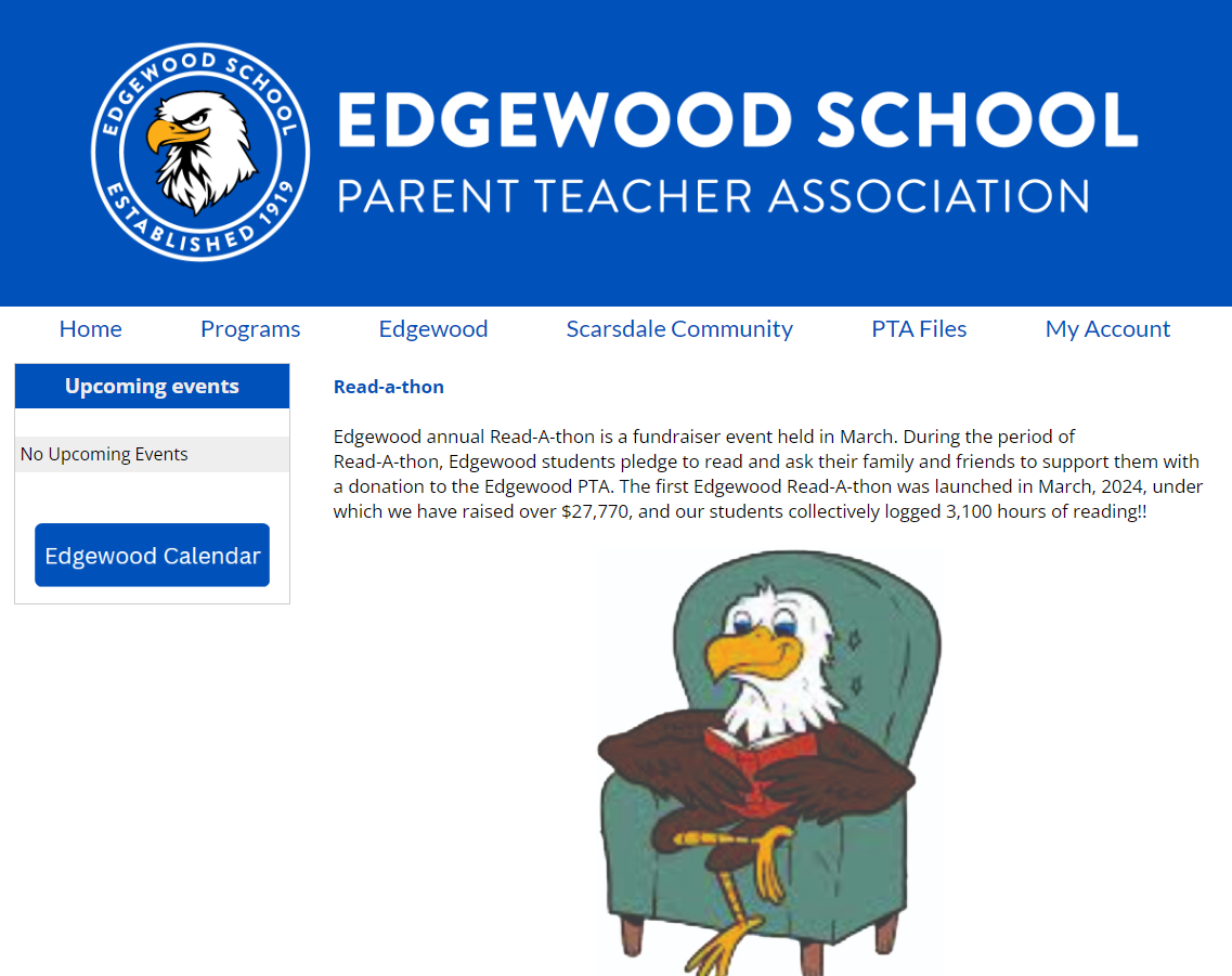 Edgewood Elementary in Scarsdale, NY held its first-ever Read-A-Thon in March 2024 as an academic challenge fundraise and has raised over $27k!