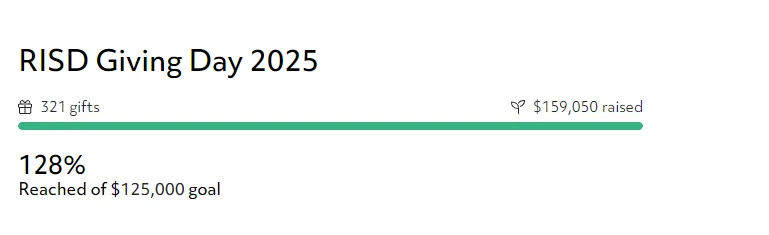 Snippet of RISD's Giving Day 2025