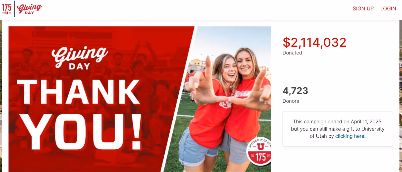 University of Utah Giving Day 2025