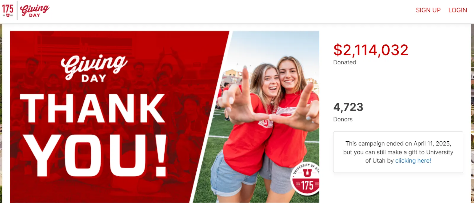 University of Utah Giving Day 2025