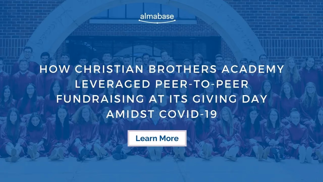How Christian Brothers Academy leveraged peer-to-peer fundraising at its Giving Day amidst COVID-19