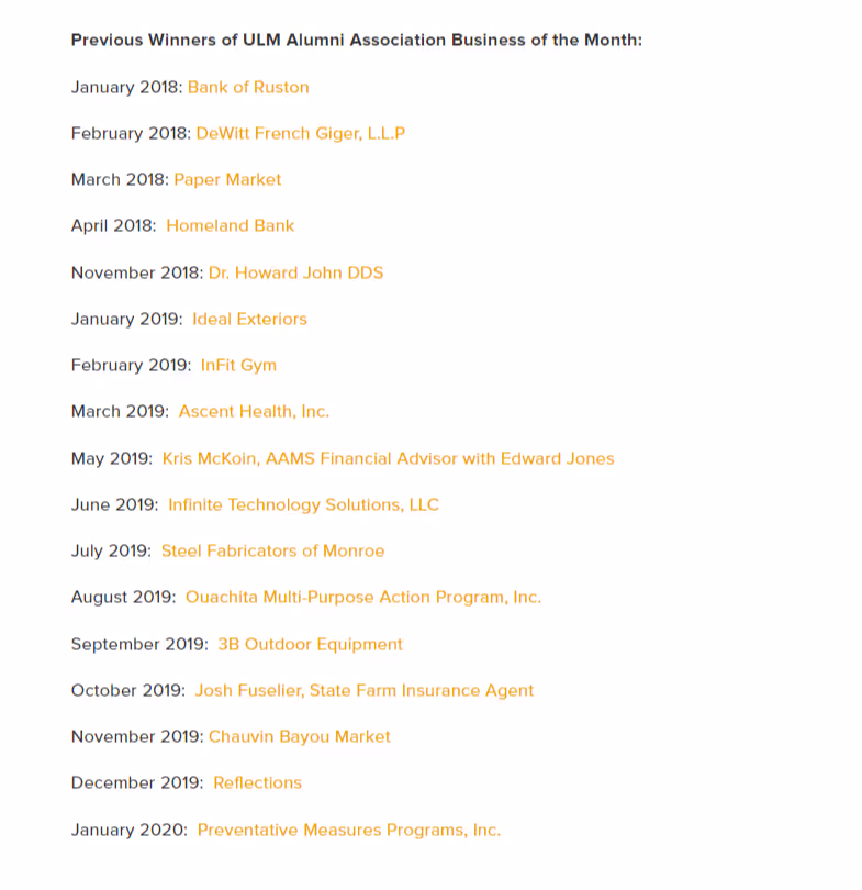 Alumni Business Spotlight