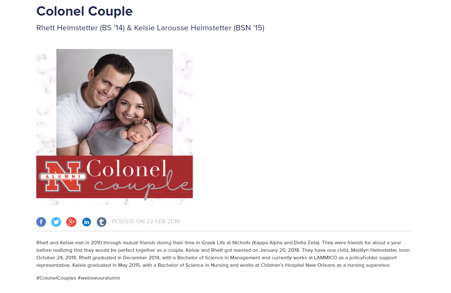 alumni couples