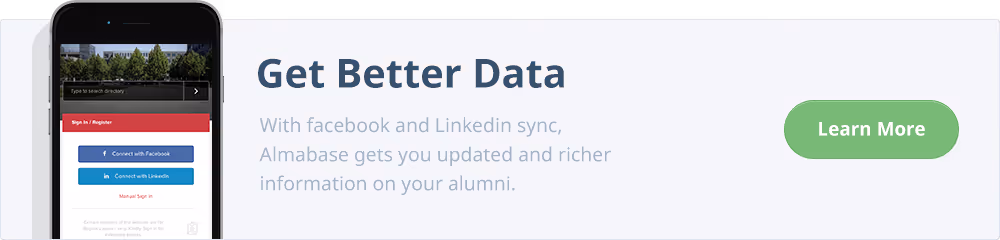 Learn more about almabase features - Social media sync