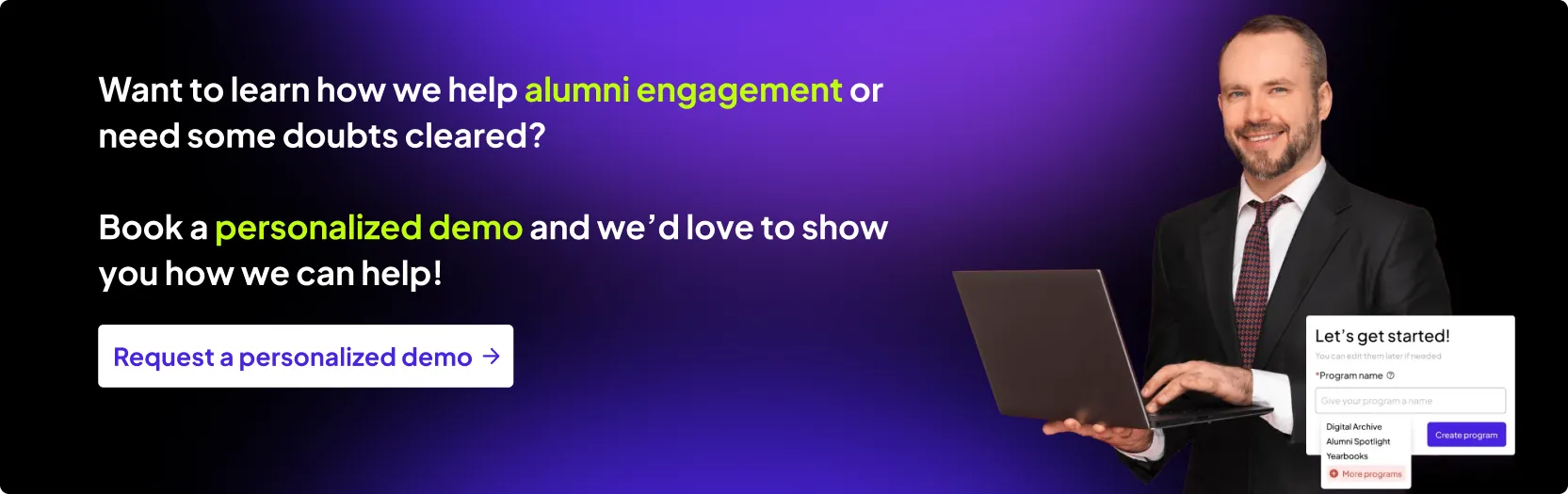 Almabase book demo for alumni engagement