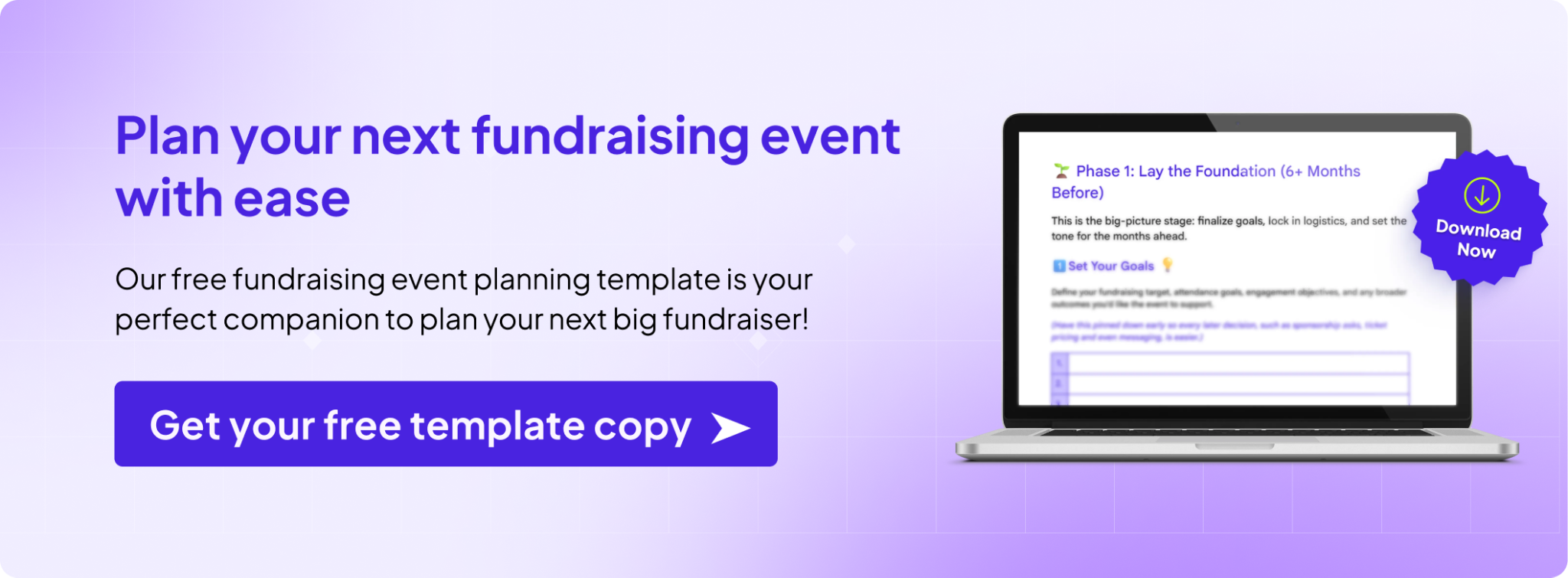 Fundraising event planning template