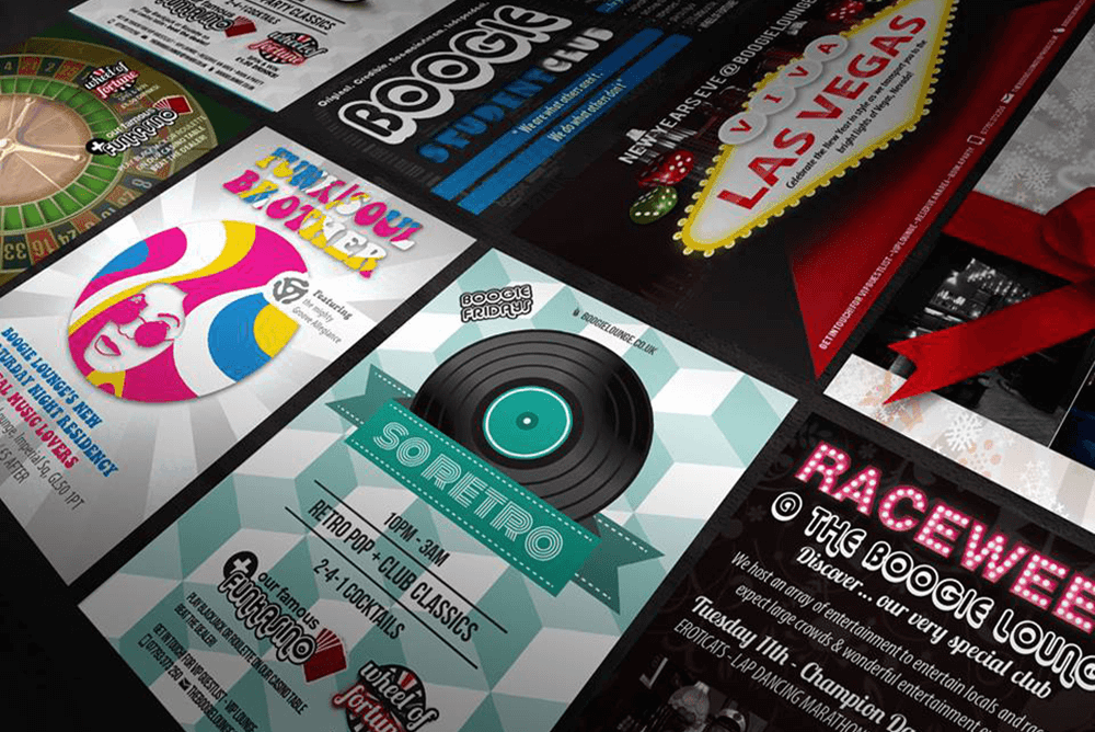 Boogie Lounge - Various Flyer Designs