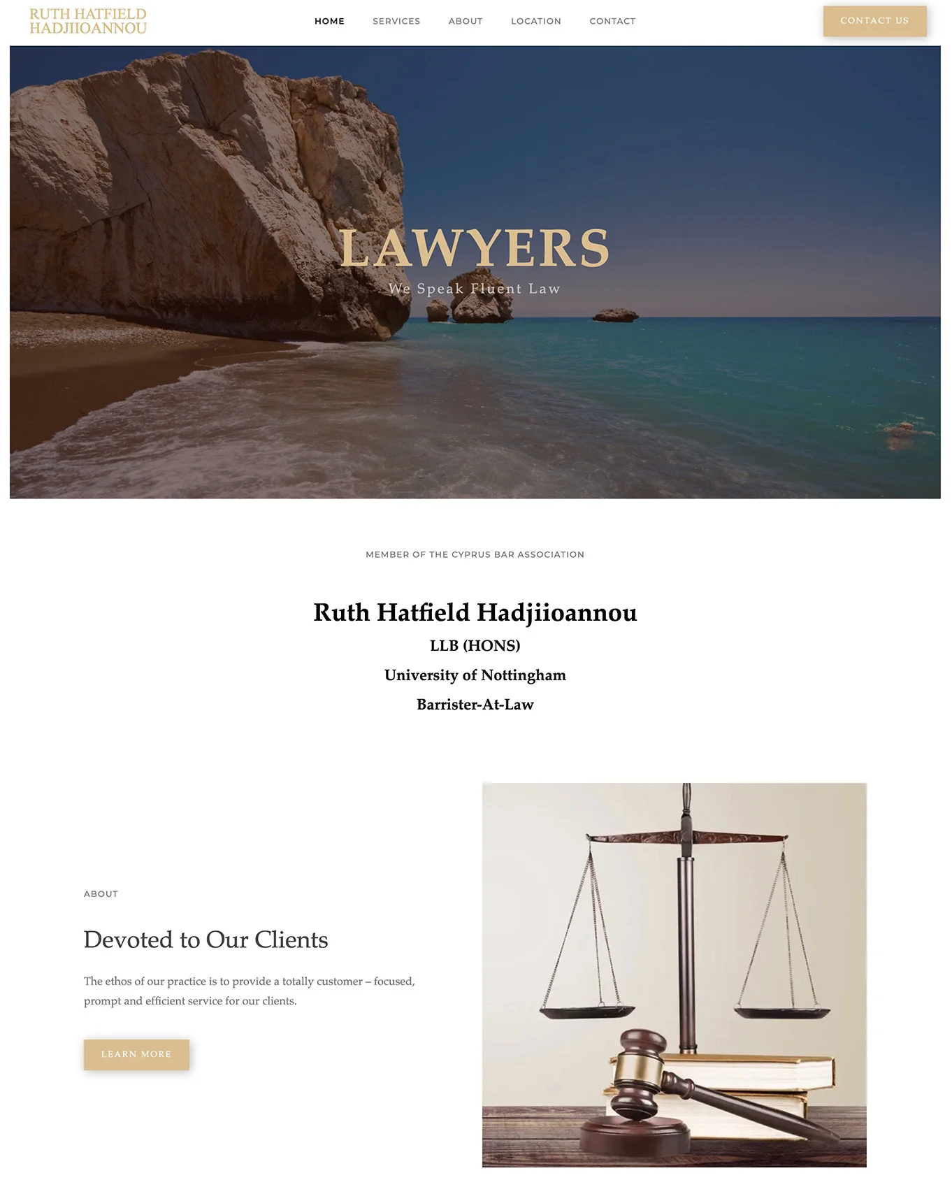 web design of ruth hatfield solicitors