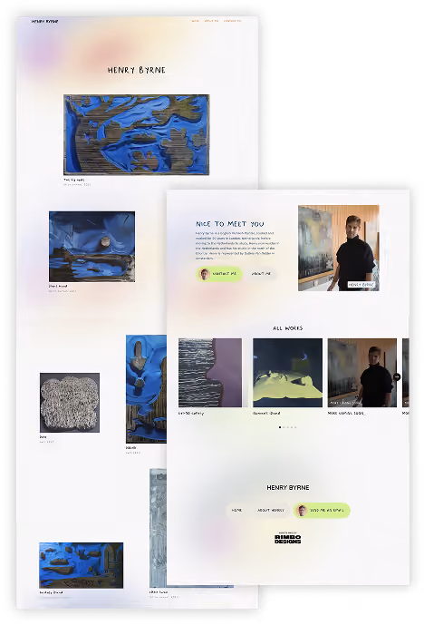 Henry Byrne portfolio website preview