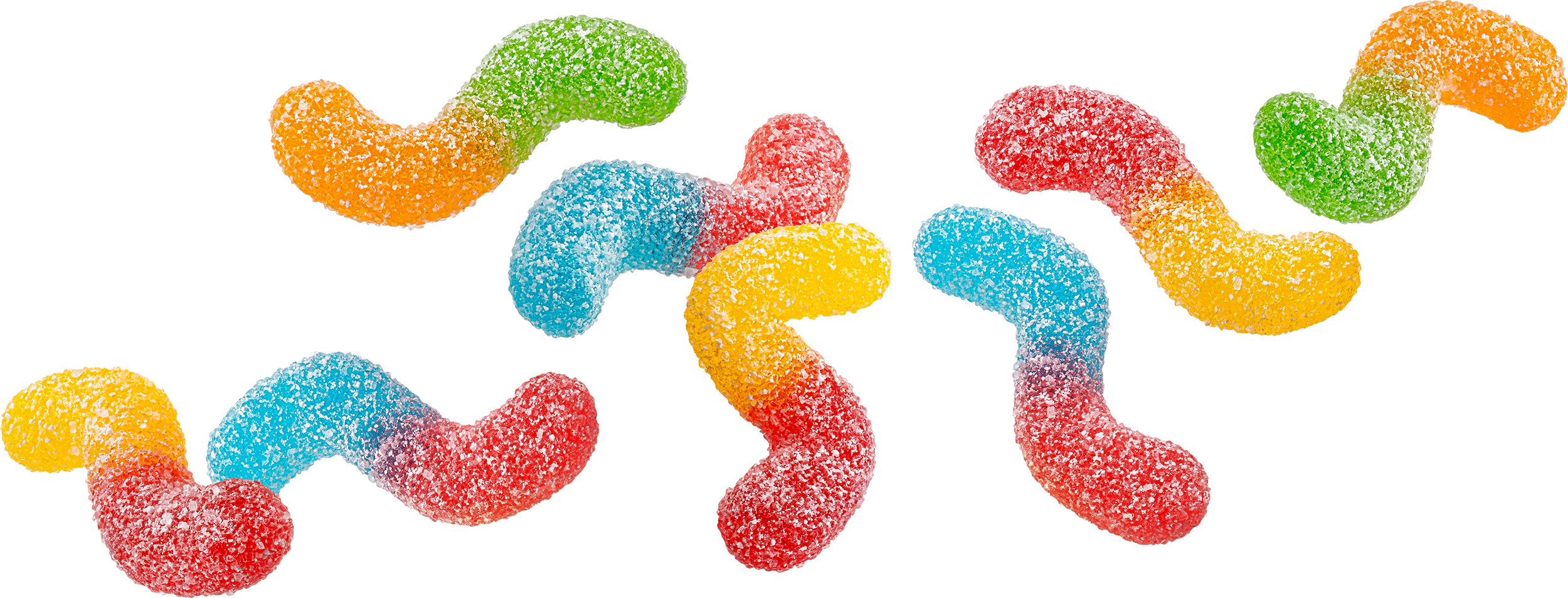 Sour gummy worms