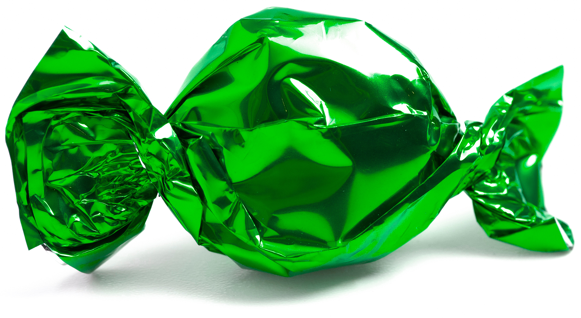 candy wrapped in green foil