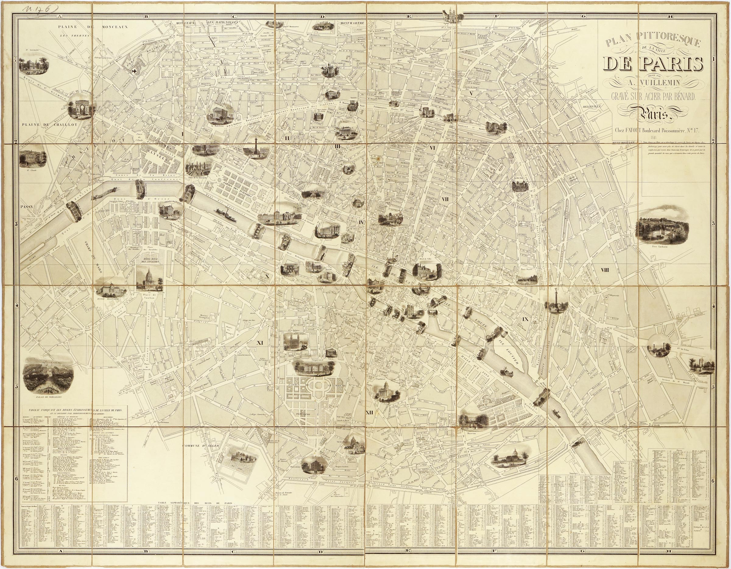 Plan Pittoresque de la ville de Paris