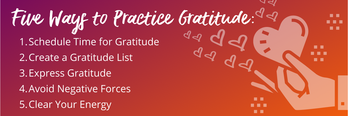 Five ways to practice gratitude list